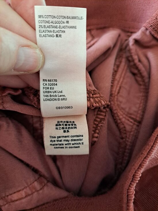 We The Free Rust Brown Flare Corduroy Pants Womens Size 27 Made Pull On Boho - Picture 11 of 12